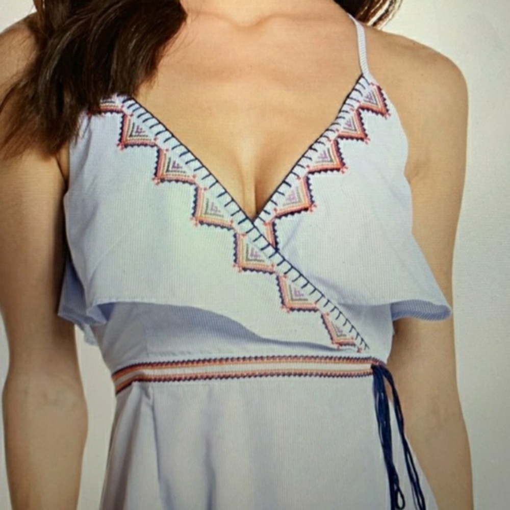 THML Stripe Wrap Dress